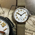 Patria Wwi Vintage Us Military Trench Watch 34mm Fahys Silver Case   Crown Nice