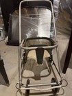 Vintage 1950 s Taylor Tot-style Baby Stroller Walker Metal Wood Blue white