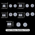 5 Size 50 Pcs Salt And Pepper Shaker Stoppers Plastic Salt Shaker Plug Stopper