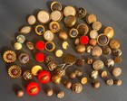 Vintage   Antique Gold Tone Buttons Mixed Lot Of 67