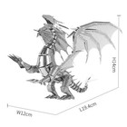 Piececool 3d Puzzles For Adult Dragon Flame Metal Model Kits Halloween Gifts Toy