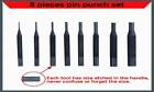 8 Pcs Forged Steel Pin Punch Set In Roll Up Case Rifle Gunsmithing Jewelers Auto