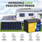 New 12v 100ah Lifepo4 Lithium Battery 1280wh Built-in 100a Bms 8000  Cycle Deep