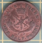 1850 Province Of Canada Half Penny Token Pc-5a