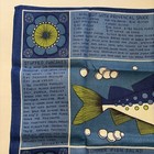 Nos Vtg Old Bleach Pure Irish Linen Tea Kitchen Towel W  Fish Recipes 20 X 30   