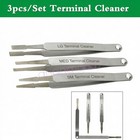 3pcs set Diamond Grip Electrical Terminal Cleaner Tool Wiring Tweezer Style    