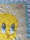 Vintage Tweety Baby Bird Looney Tunes Plush Pastel Crib Infant Blanket 26x41