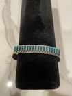 Vintage Zuni Sterling Silver Natural Turquoise Cuff Bracelet Signed R l  20 4g