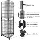 6  X 2  Heavy Duty Triangle Wire Grid Panel Tower With Base And Casters  Wire   