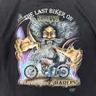 Vintage 1990 Harley-davidson 3d Emblem Last Biker On Earth Las Vegas Tee