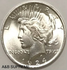 1924 Peace Dollar From Obw Roll Estate Sale Choic-gem Bu Uncirculated 90  Silver