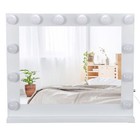 White Large Beauty Mirror Dimmer Hollywood Makeup Vanity Mirror With Light Stage