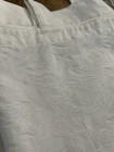 White Cotton Jacquard Tab Top Curtains 2 Panels 49x80 Medium Weight Unbranded