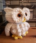 Crochet Baby Owl 6  Tall Handmade Amigurumi Gift Chunky Yarn