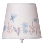 Baby Blooms Pink Butterfly Nursery Lamp With Floral Shade   Bulb