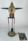 Flying Ace Sky Hook 18  Airplane Metal Plane Balance Folk Art Teeter Totter Toy