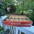 Vintage Coca-cola Coke Red Wood 24 Bottle Crate Wooden Carrier
