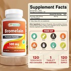 Best Naturals Bromelain 500mg 120 Tablets  120 Count 120  pack Of 2  