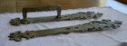 Antique Victorian Brass Door Pull Backplates Pair  15-16  Eastlake Handle