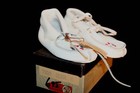 Infant Sz 6 Nos Vtg 70s Moccasins Toddler Baby White Beaded Deerskin Shoes