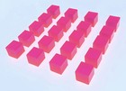 20 Pcs 3 4  X 3 4  X 3 4   Square Clear Pink Acrylic Plexiglass Rod Cubes Pegs