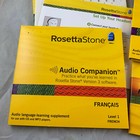 Rosetta Stone Levels 1-2 Francais   French 5 Cd   Usb Headphones Box Set Used