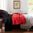 Anluoer Queen Comforter Set 7 Piece  Black Bed In A Bag With Sheets  Comforters 
