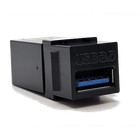 Black Keystone Insert   Usb 3 0  Coupler Jack