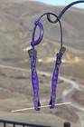 Purple Distress Finish Genuine Alligator Show Headstall