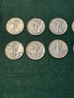  lot Of 10  Walking Liberty 90  Silver Half Dollar Coins 1935-1946 Circulated