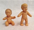 Bully Miniature 2  Rubber Vinyl Baby Doll Lot Of 2   Vintage Marked West Germany