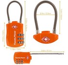 2 Pack Tsa Approved Travel Combination Cable Luggage Locks For Suitcases   Ba   