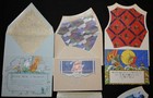 171d  1920 s 6 Arts N Crafts Greetings  Sailing Ships  Matched Envelopes  Unused