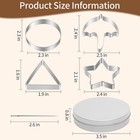 12pcs Korean Dalgona Candy Mold Set  Stainless Steel Nested Multicolor