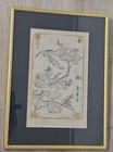Antique Japanese Woodblock Print Kano Akinobu Edu Period Ehon Kacho-ga 
