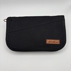 Eddie Bauer Black Canvas Travel Document Organizer And Passport Wallet