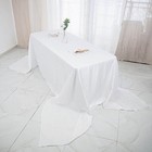 White 90  X 156  Accordion Crinkle Taffeta Rectangular Tablecloth Party Supplies