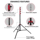 Flashpoint Pro Heavy-duty Air-cushioned Light Stand  red  13  