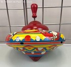 Vintage 1950 s Ohio Art Metal Litho Spinning Top Carousel Toy - Preowned
