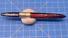 Carmine Red Sheaffer Triumph Vac-filler  14k Gold Nib trim  Fully Restored 
