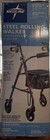 Medline Superlight Folding Aluminum Mobility Rollator Walker Red 350 Lb  Weight 