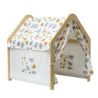Indoor Wooden Kids Play Tent - Canvas Playhouse For Toddlers  Fun   Cozy Space