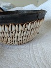 Antique African Hausa Tribe Woven Coil Grass Basket Yoruba Cowrie Shells Nigeria
