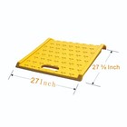 2pcs Yellow Anti Slip Portable Plastic Curb Ramp For Driveway Designed 1000 Lbs