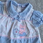 Vintage 80s 90s Mayfair Baby Girl Dress And Waterproof Bottoms Newborn 0-6 Mos