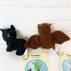 Vintage Weebeans Mini Plush Set Of 2 Carson Cat Concord Bat Weebeanies Keychains