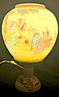 Antique Chinese Famille Rose Porcelain Figural Vase lamp  Beautiful   Functional