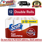 New Scott Paper Towels Bulk 24 Regular Rolls 12 Double Rolls White