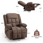Canmov Manual Recliner Chair With Vibration Massage And Lumbar Heating  Brown