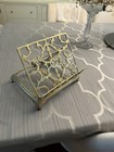 Heavy Brass Book Or Art Holder  Adjustable And Folds Flat
